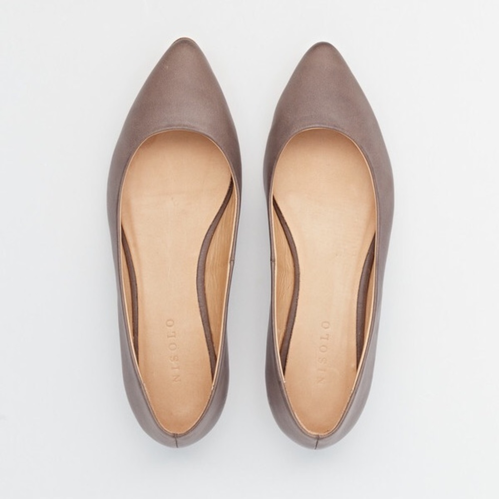 Nisolo Ava Ballerina flat in dove gray size 8.5